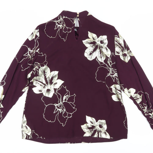 Dorothy Perkins Women’s Purple Floral Blouse Size 8