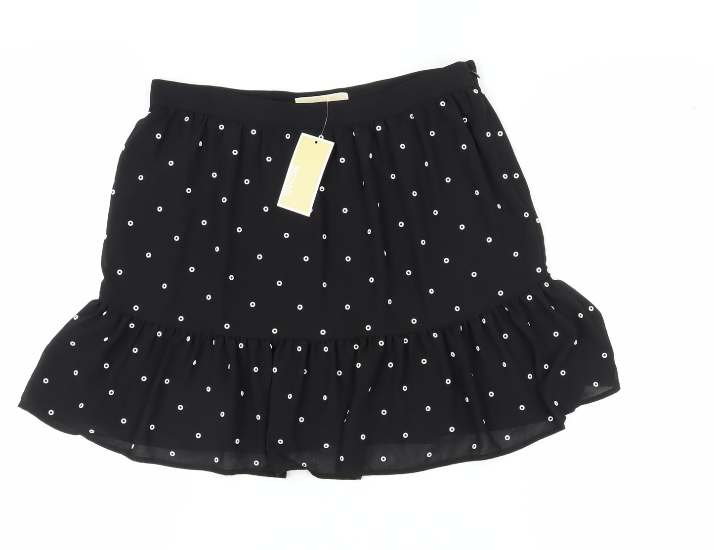 Michael Kors Women's Black Polka Dot Skirt M