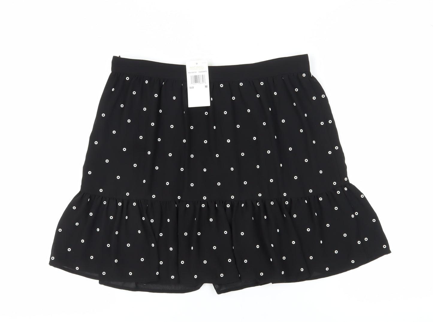 Michael Kors Women's Black Polka Dot Skirt M