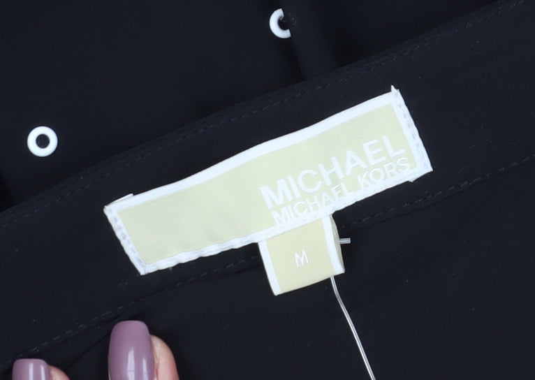 Michael Kors Women's Black Polka Dot Skirt M