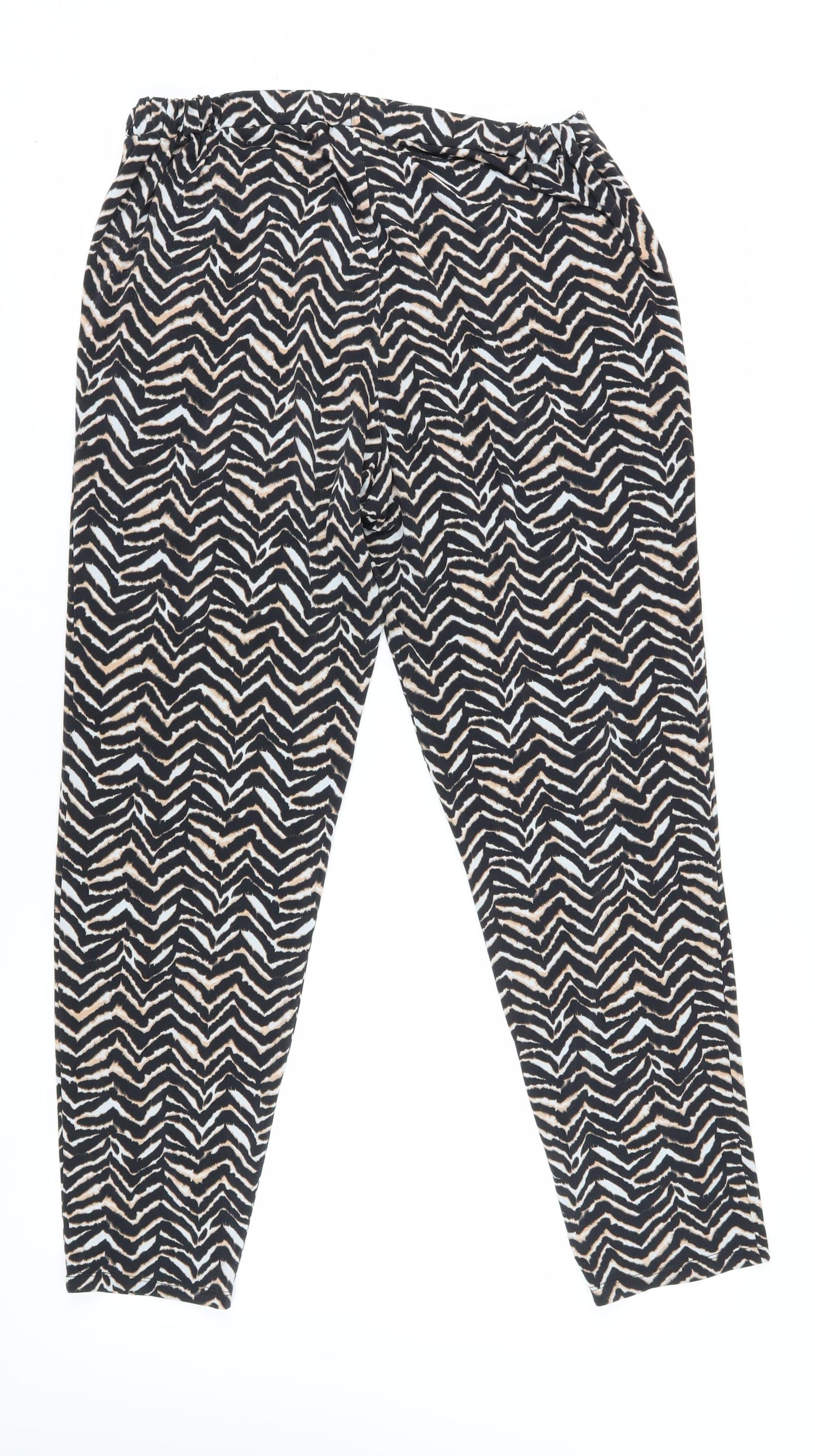 Wallis Women's Multicoloured Animal Print Trousers Size 14