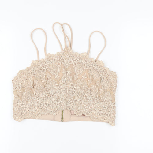 River Island Women Beige Lace Camisole Tank Top Size 14