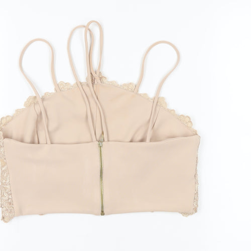 River Island Women Beige Lace Camisole Tank Top Size 14