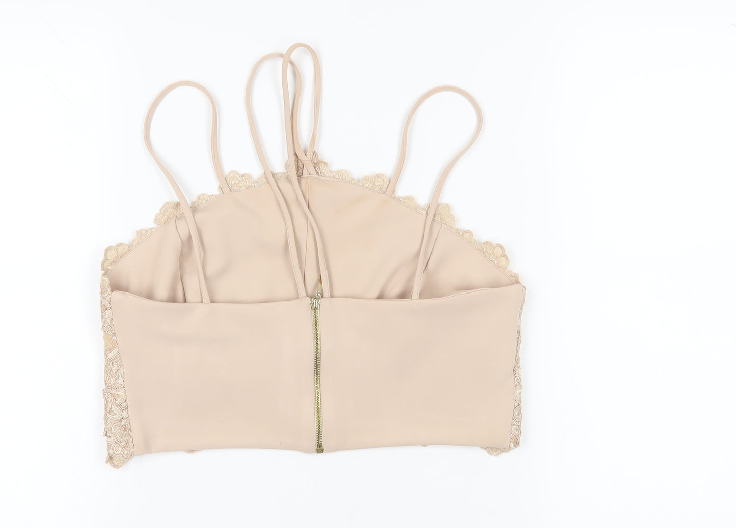 River Island Women Beige Lace Camisole Tank Top Size 14