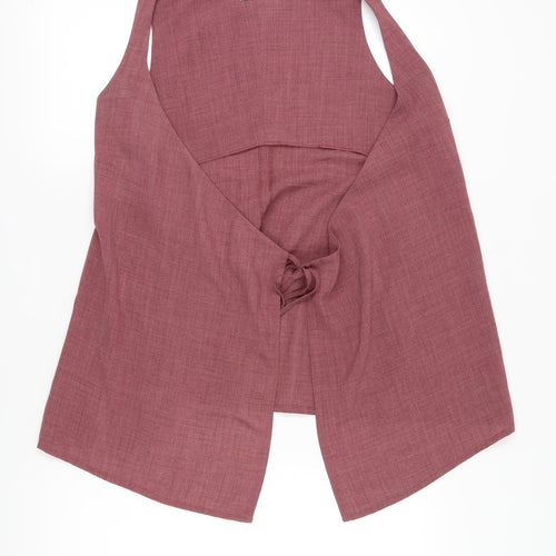 MNG Women's Pink Wrap Blouse Sleeveless Lightweight