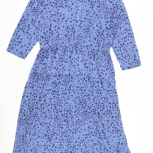 Joules Women's Blue Midi Fit & Flare Dress Size 18