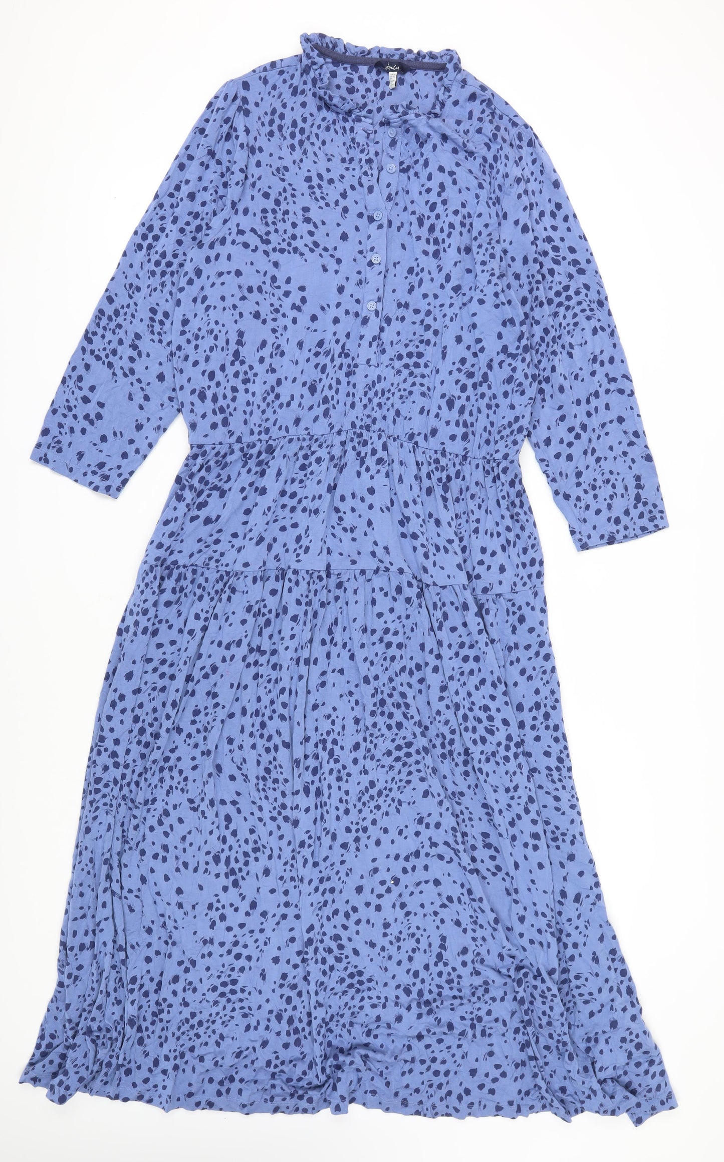 Joules Women's Blue Midi Fit & Flare Dress Size 18