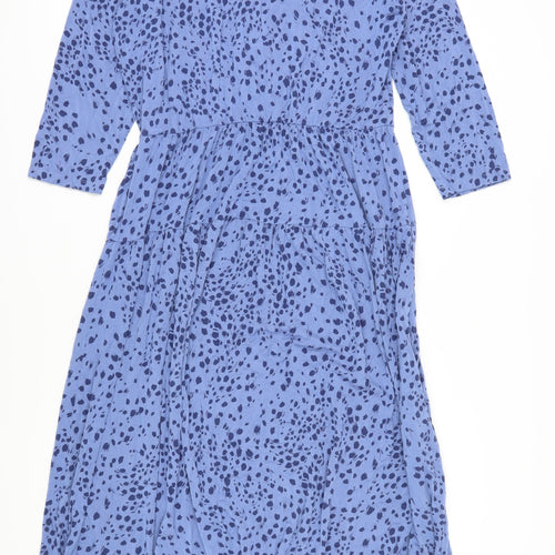 Joules Women's Blue Midi Fit & Flare Dress Size 18