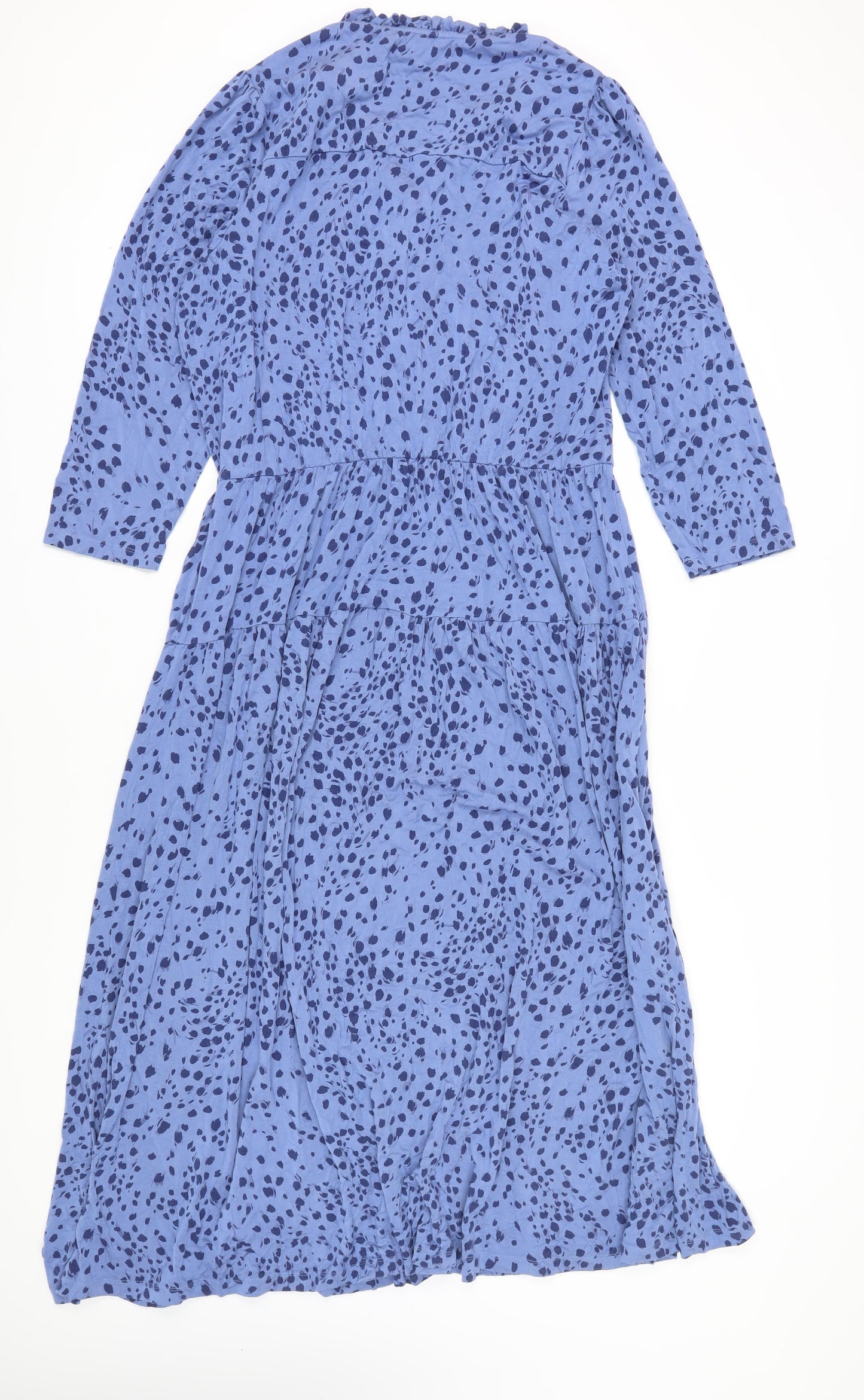 Joules Women's Blue Midi Fit & Flare Dress Size 18