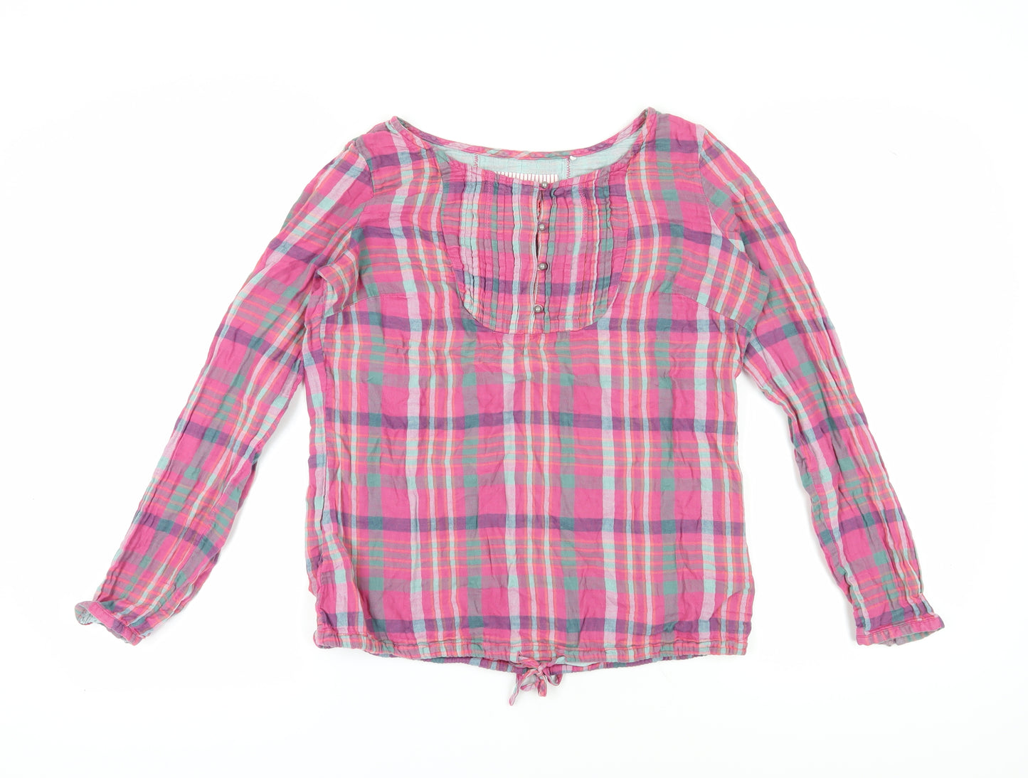 Fat Face Women's Multicoloured Plaid Blouse Size 12