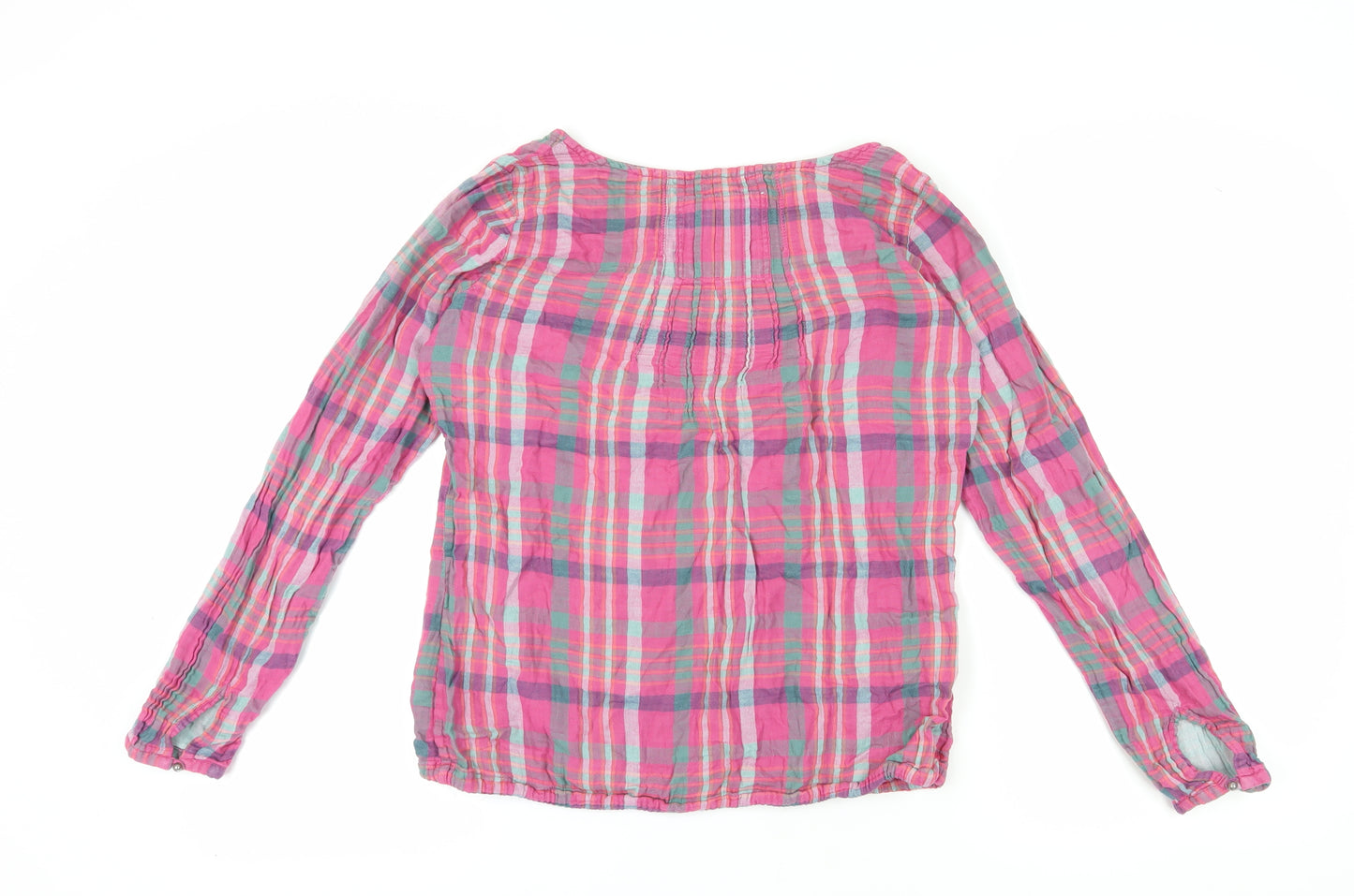 Fat Face Women's Multicoloured Plaid Blouse Size 12
