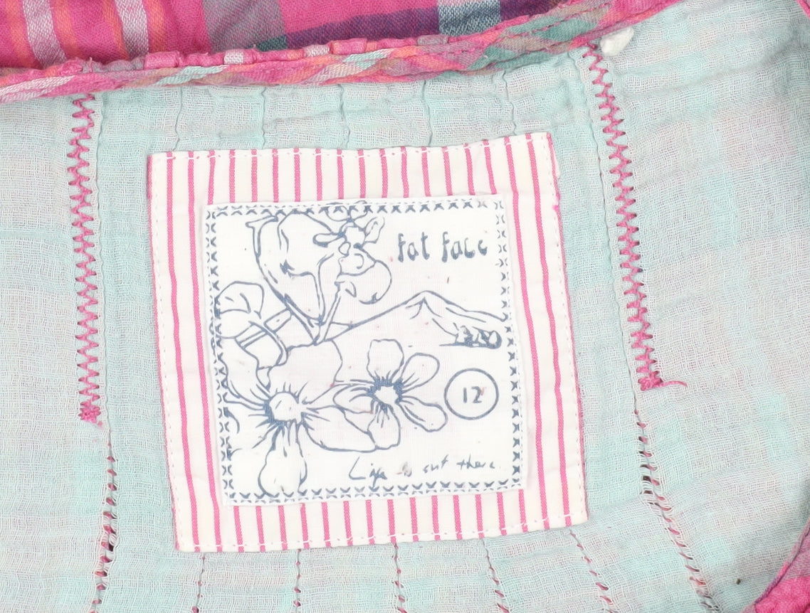 Fat Face Women's Multicoloured Plaid Blouse Size 12