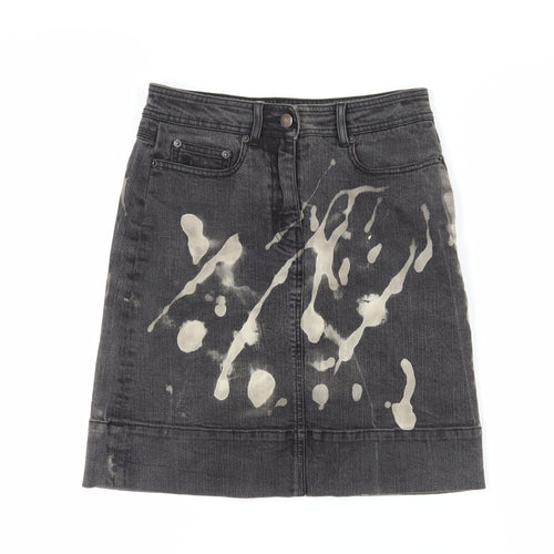 Boden Women's Grey Denim Knee Length Skirt - Size 10