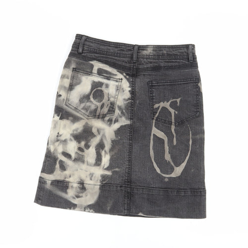 Boden Women's Grey Denim Knee Length Skirt - Size 10