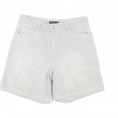 Marks and Spencer Women's White Chino Shorts, Size 12