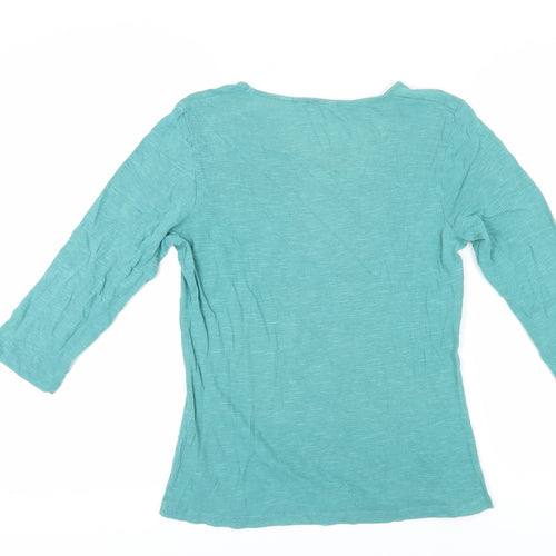 Seasalt Women's Green 3/4 Sleeve Top Size 12