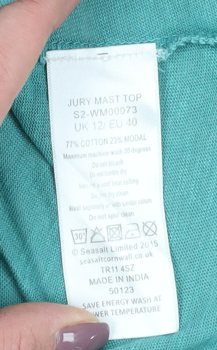 Seasalt Women's Green 3/4 Sleeve Top Size 12