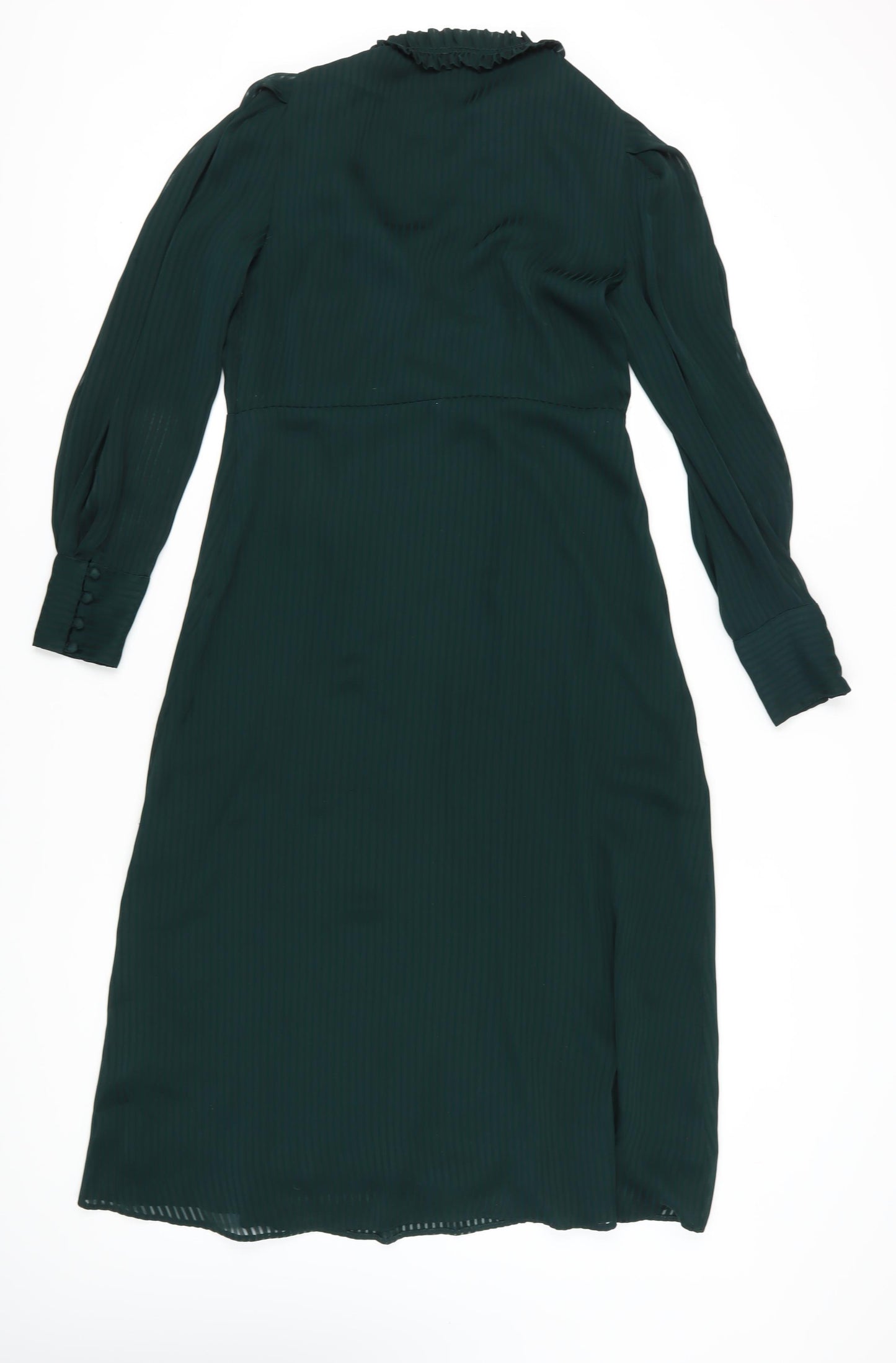 Oliver Bonas Women's Green Midi Shift Dress Size 12