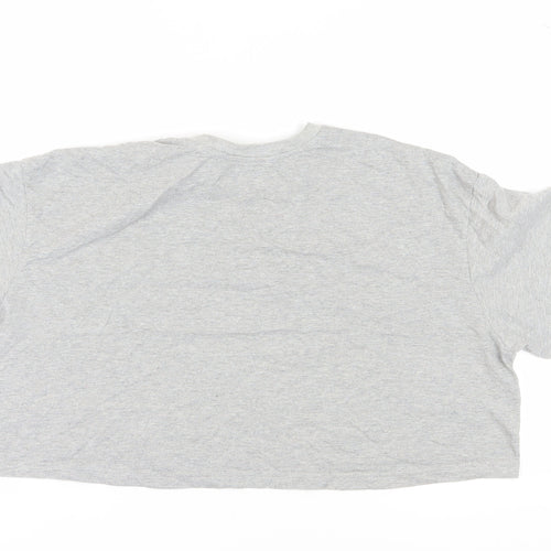 Silkroad Women's Grey Cropped T-Shirt Size 14
