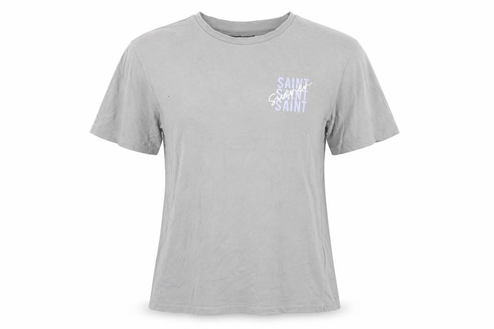 S+S Women's Grey T-Shirt, Size 10, Casual Crew Neck