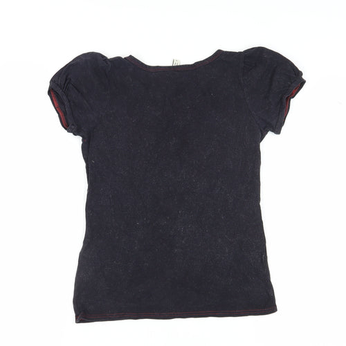 People Tree Women's Black Slim Fit T-Shirt