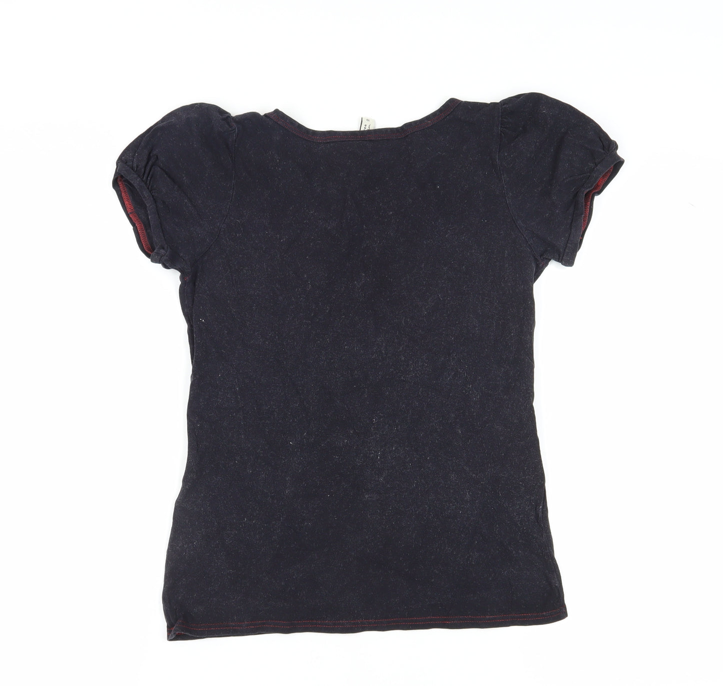 People Tree Women's Black Slim Fit T-Shirt