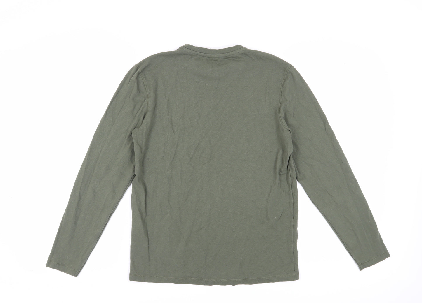 Springfield Men's Green Long Sleeve T-Shirt, Size S