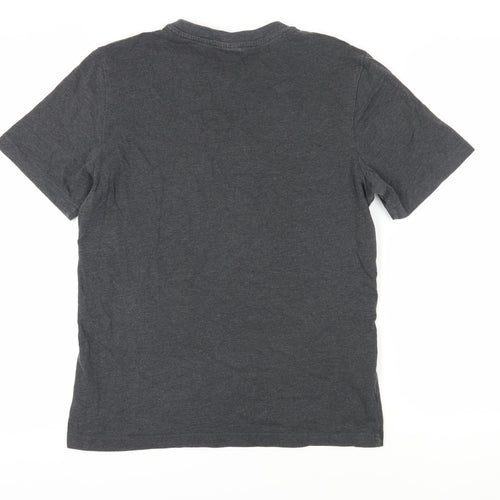 Lonsdale Men's Grey Graphic Logo T-Shirt, Size L