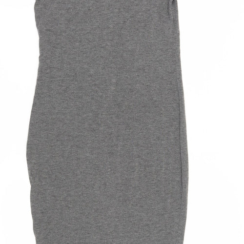 Boohoo Women's Grey Bodycon Midi Dress Size 10
