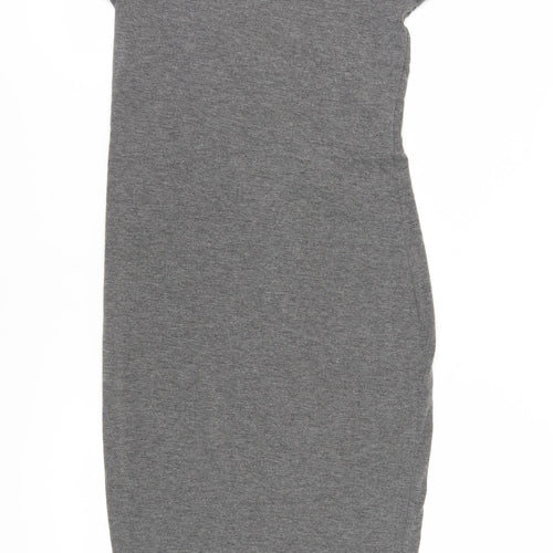 Boohoo Women's Grey Bodycon Midi Dress Size 10
