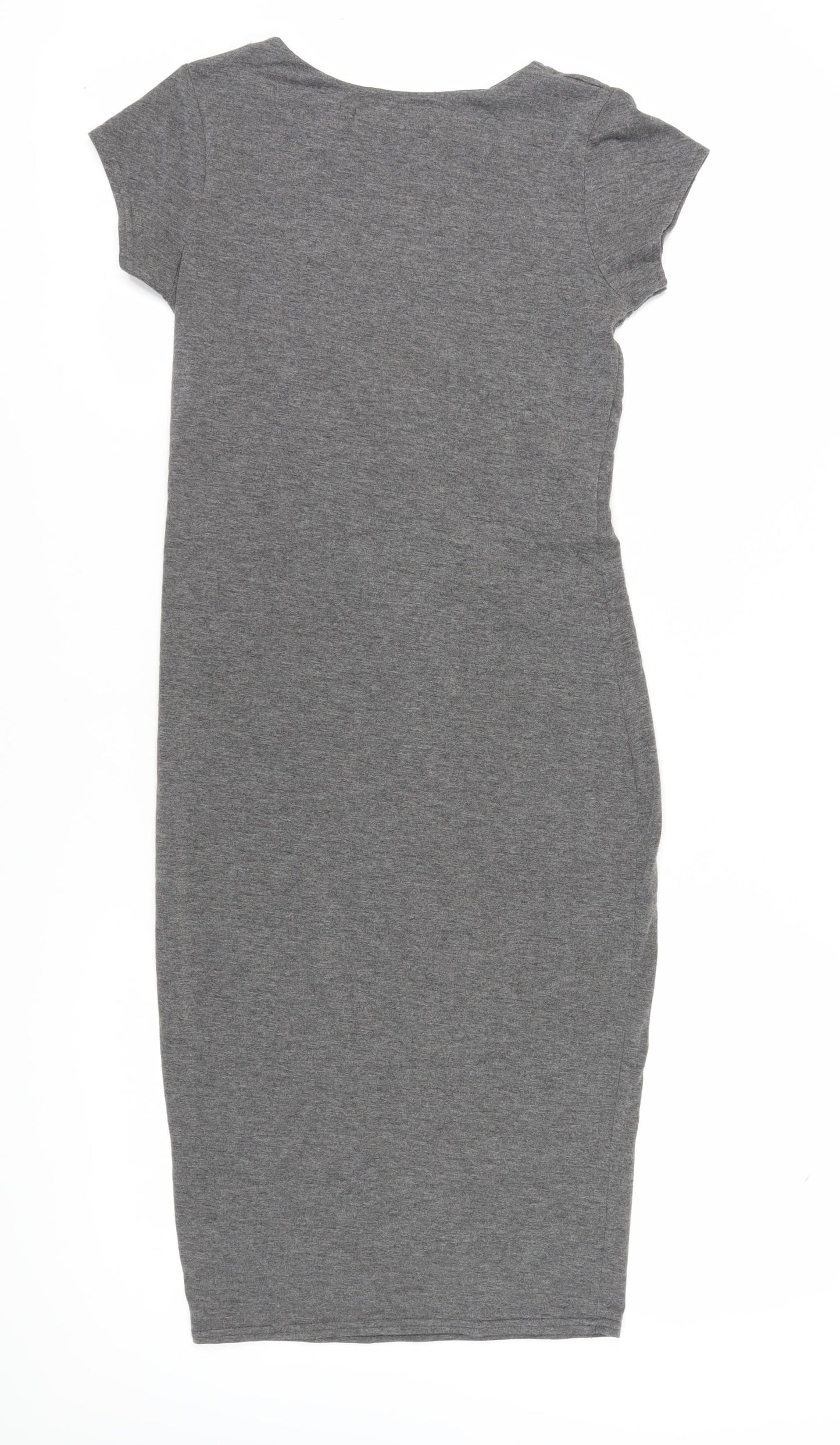 Boohoo Women's Grey Bodycon Midi Dress Size 10