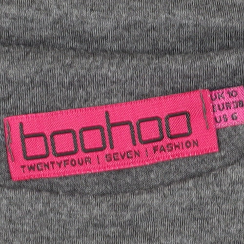 Boohoo Women's Grey Bodycon Midi Dress Size 10