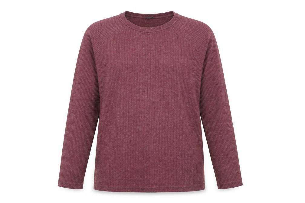 Cotton Traders Women's Red Jersey Long Sleeve T-Shirt, L