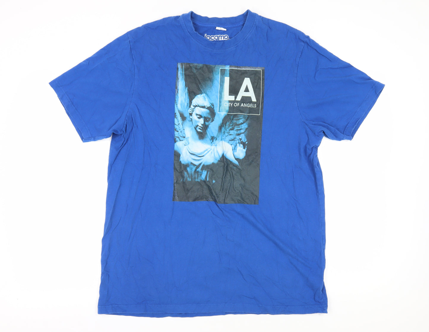 Jacamo Blue Graphic Print Cotton T-Shirt, Size 44/46