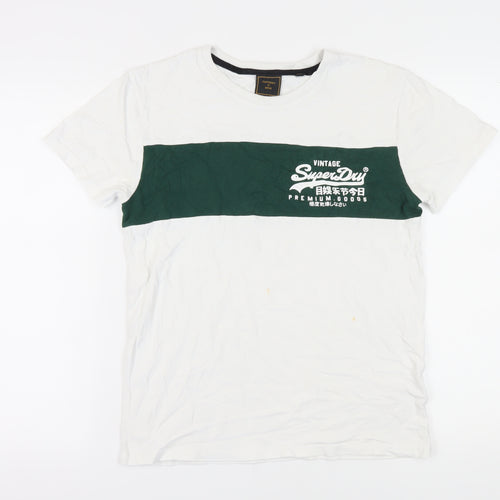 Superdry Men's White Vintage T-Shirt Size S