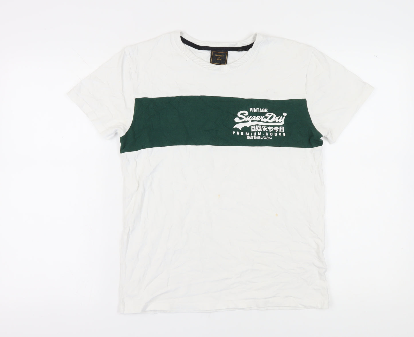 Superdry Men's White Vintage T-Shirt Size S