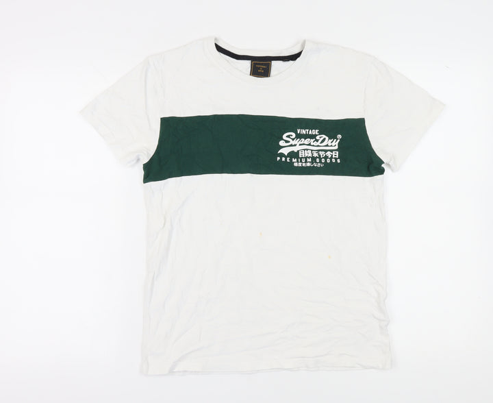 Superdry Men's White Vintage T-Shirt Size S