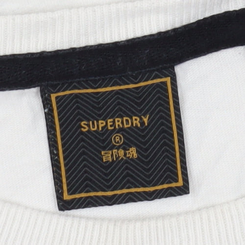 Superdry Men's White Vintage T-Shirt Size S