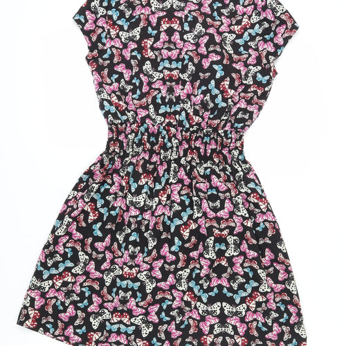 New Look Women's Multicoloured A-Line Dress Size 8