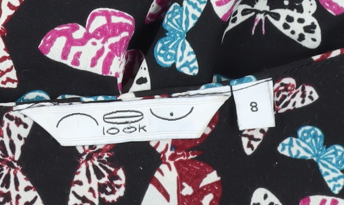 New Look Women's Multicoloured A-Line Dress Size 8