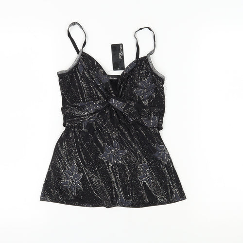 Jane Norman Women's Black Floral Camisole Size 12