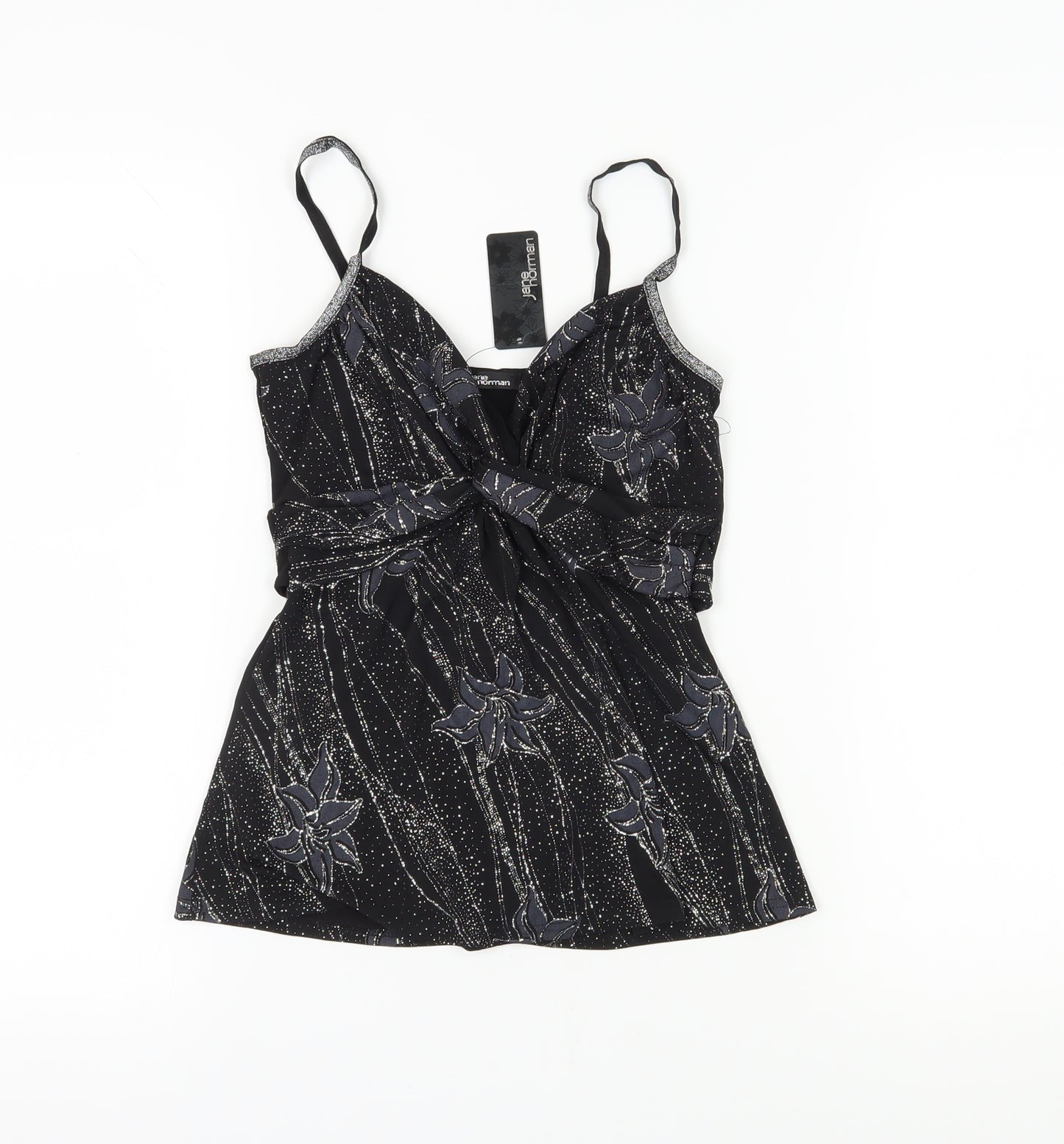 Jane Norman Women's Black Floral Camisole Size 12