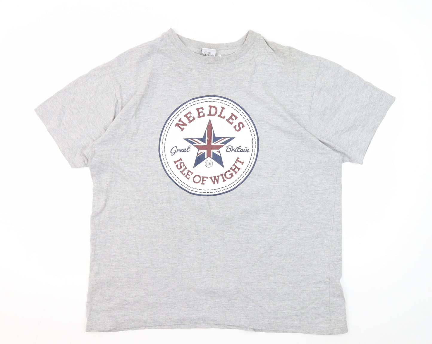 The Needles Men’s Grey XL Patriotic Graphic T-Shirt