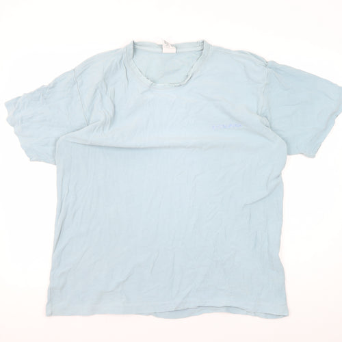 Columbia Men's Blue Cotton T-Shirt, Medium
