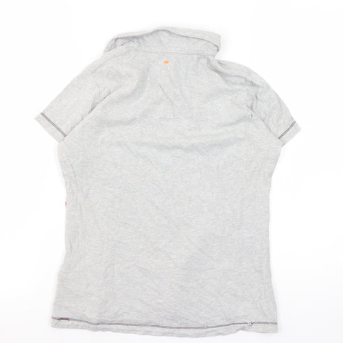 Decathlon Girls Grey Polo Shirt Graphic Print 14 Years
