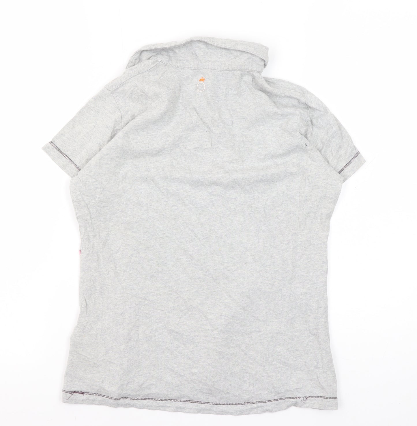 Decathlon Girls Grey Polo Shirt Graphic Print 14 Years