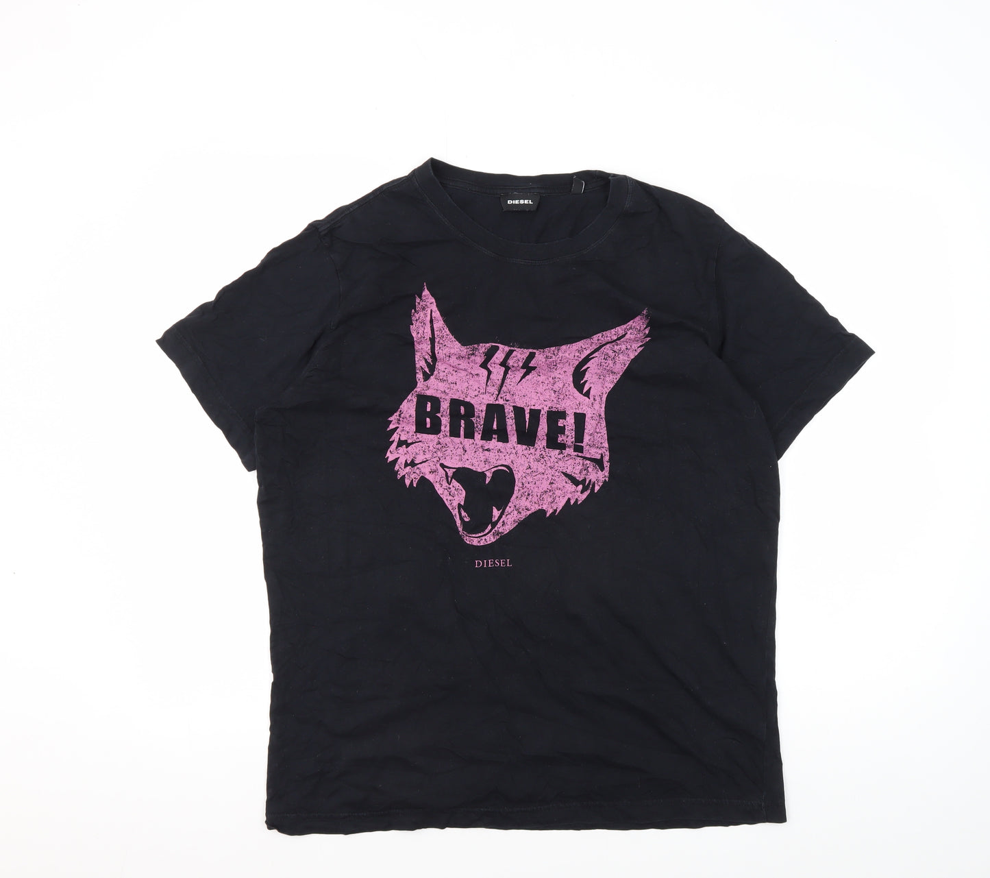 Diesel Black Unisex L Basic Cotton T-Shirt