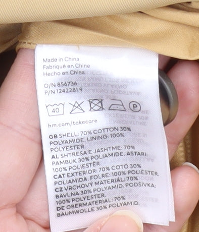 H&M Women's Beige Button-Up Sleeveless Top XS