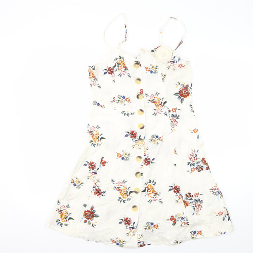 Earth Angel Women's Multicoloured Floral A-Line Dress XS