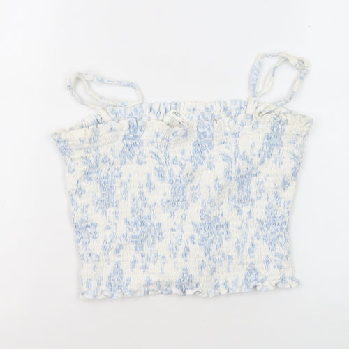 Marks and Spencer Teens White Cropped Camisole, Size 4